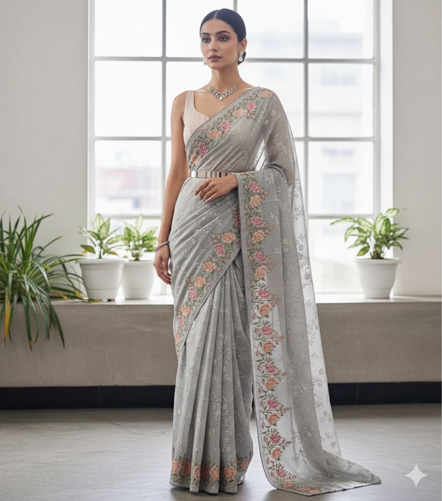 Kota Embroidery Saree