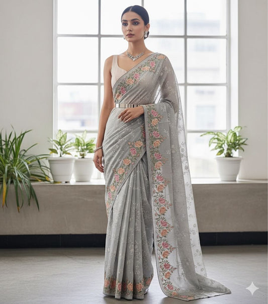 Kota Embroidery Saree