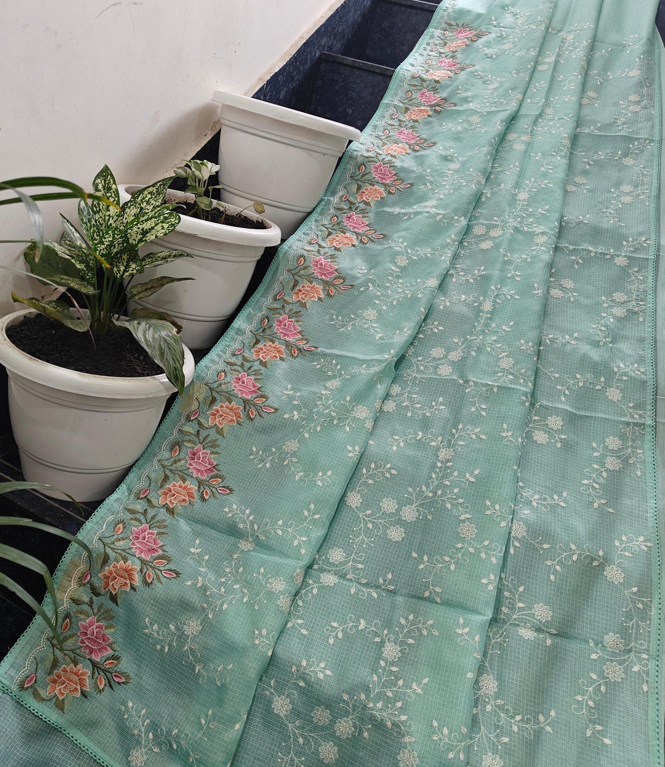 Kota Embroidery Saree