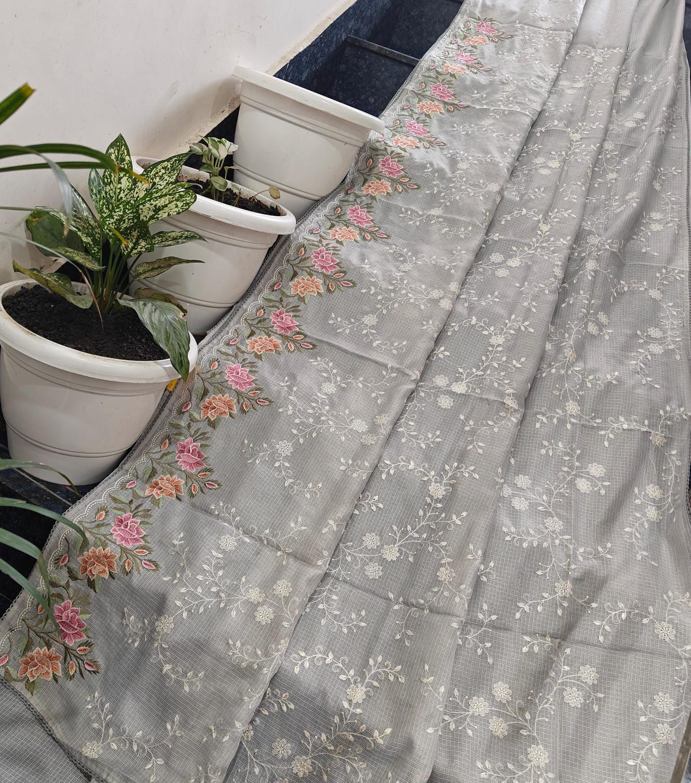 Kota Embroidery Saree