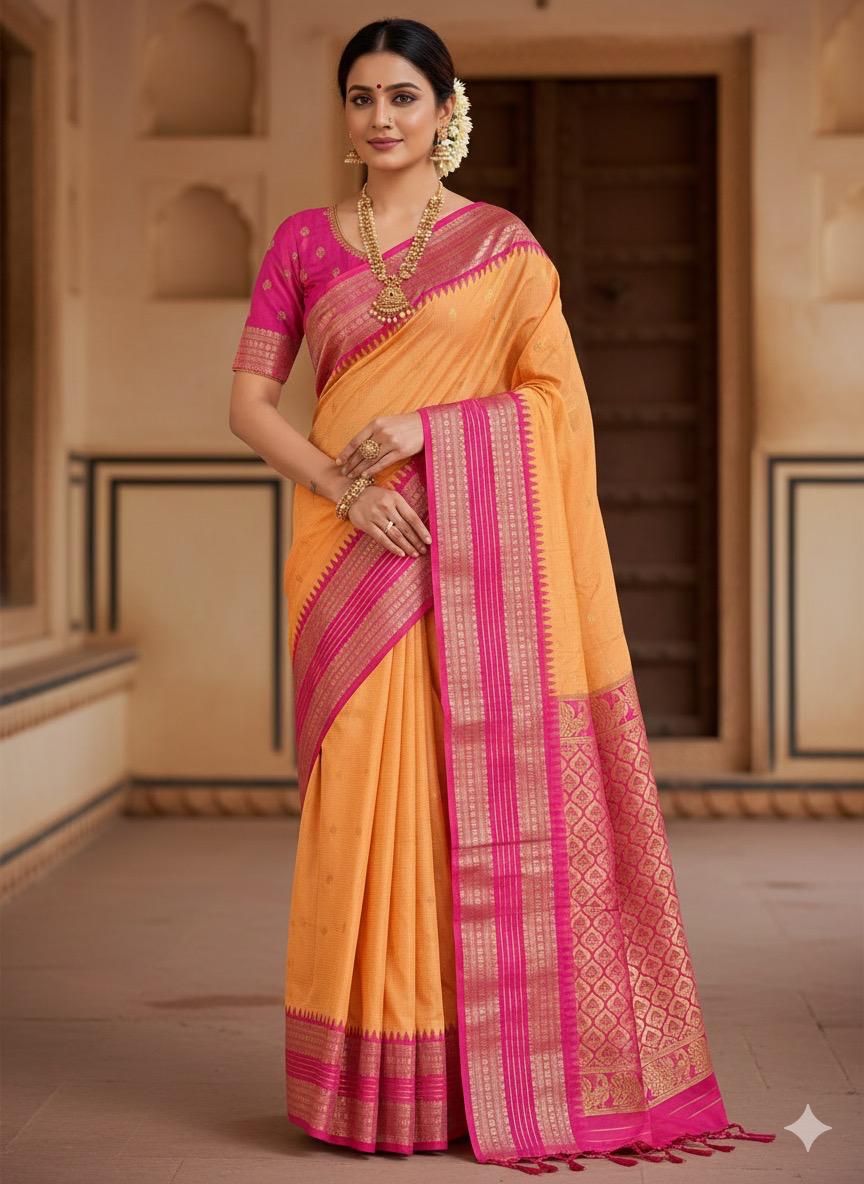 Gadwal Semi Pattu Saree