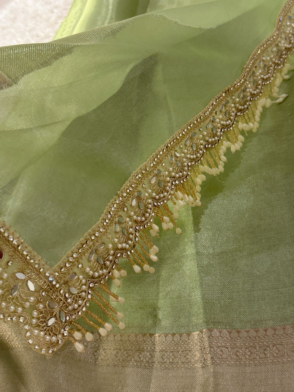 Exclusive Kanjivaram bridal Waskat Banarasi Tissue Silk Saree