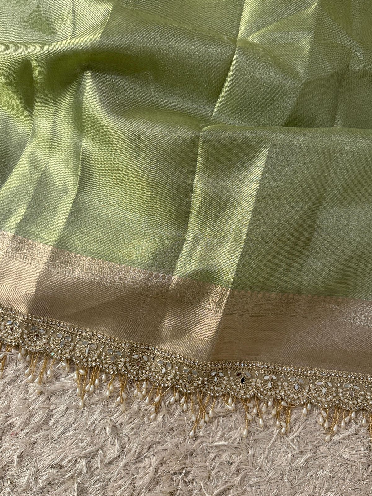 Exclusive Kanjivaram bridal Waskat Banarasi Tissue Silk Saree