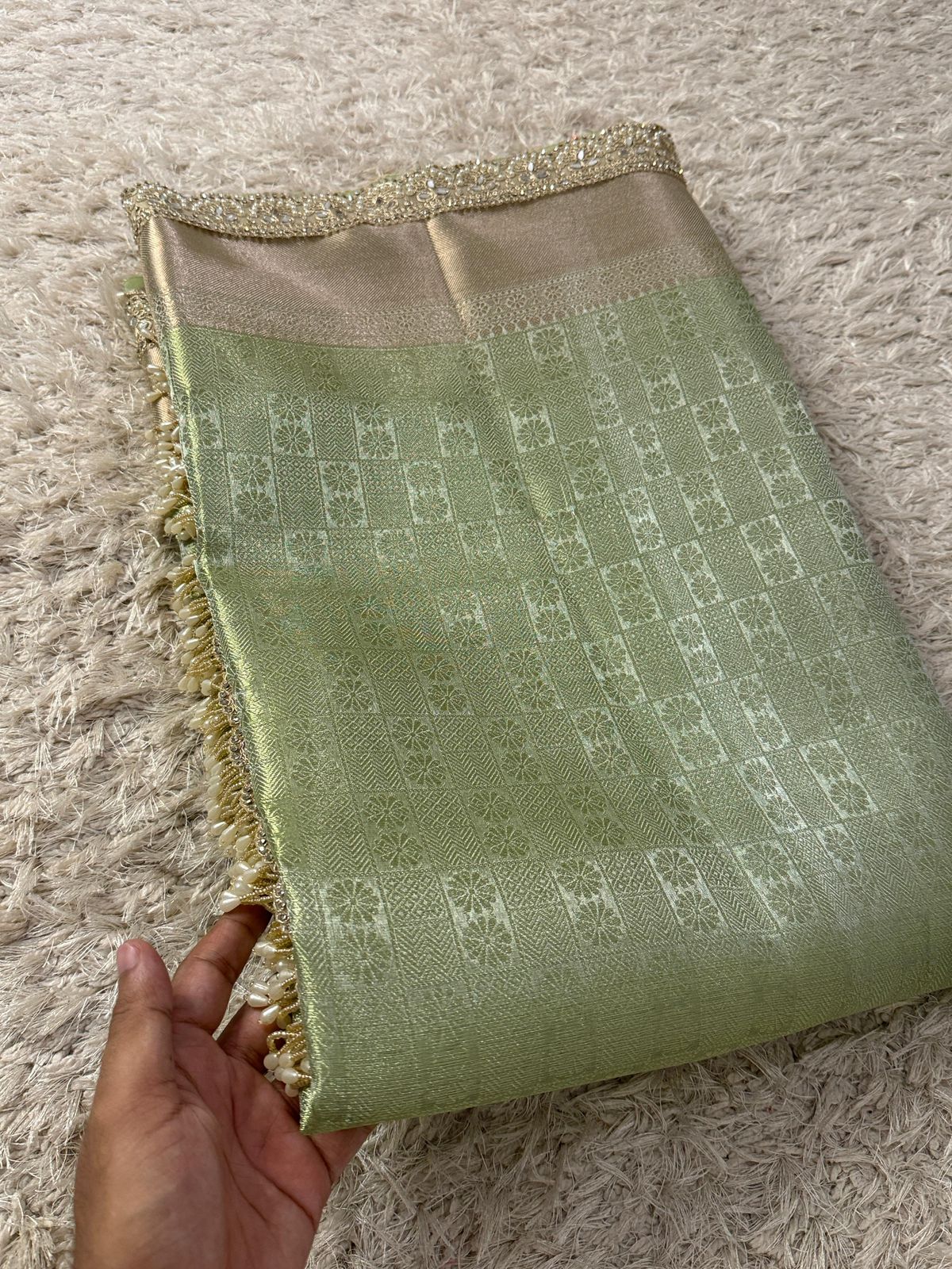 Exclusive Kanjivaram bridal Waskat Banarasi Tissue Silk Saree