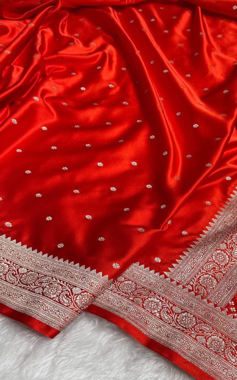 Banaras Mashru Katan Butta Saree