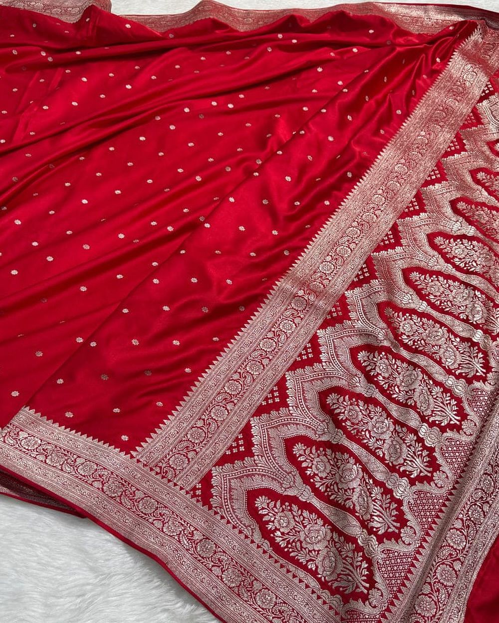 Banaras Mashru Katan Butta Saree