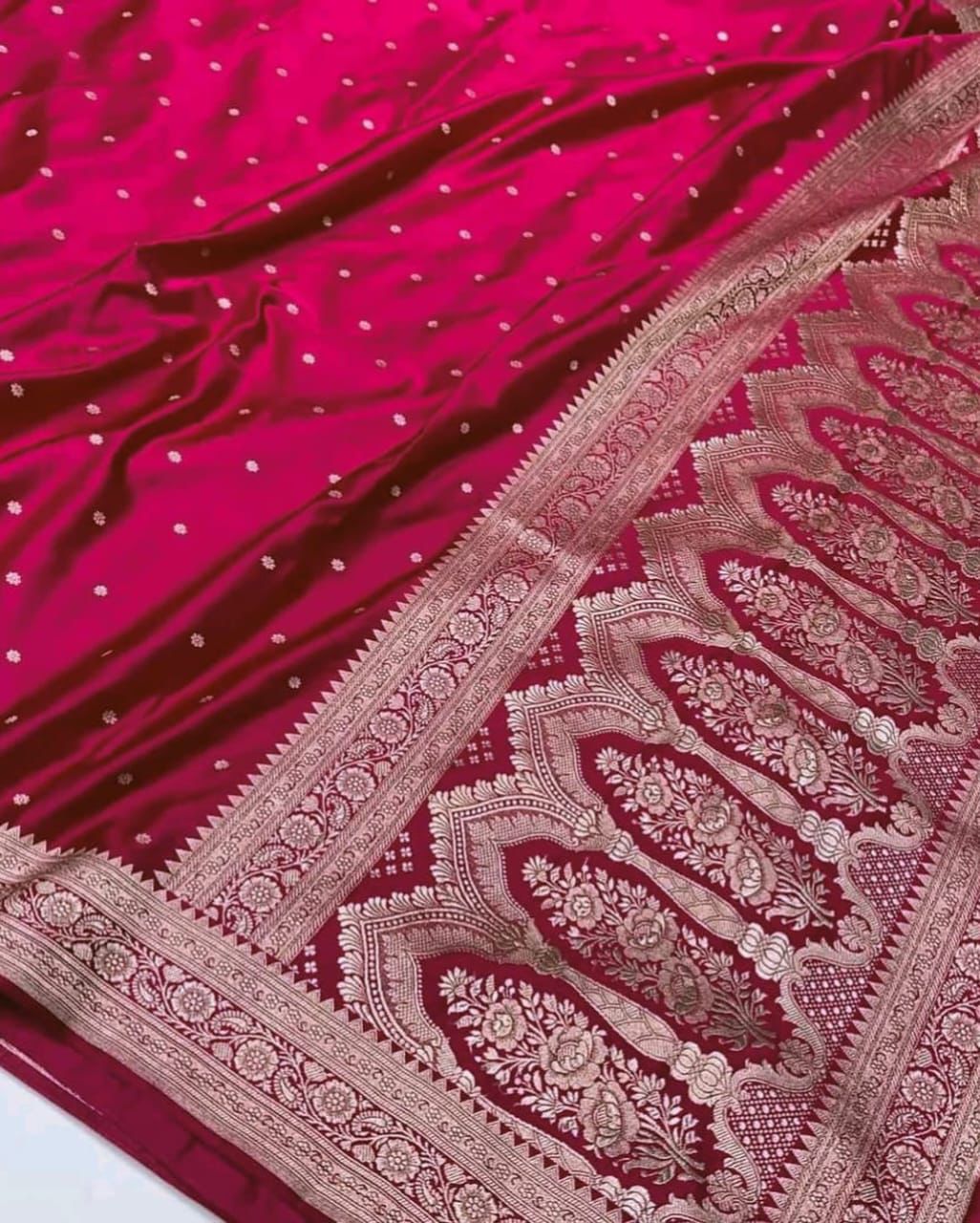 Banaras Mashru Katan Butta Saree
