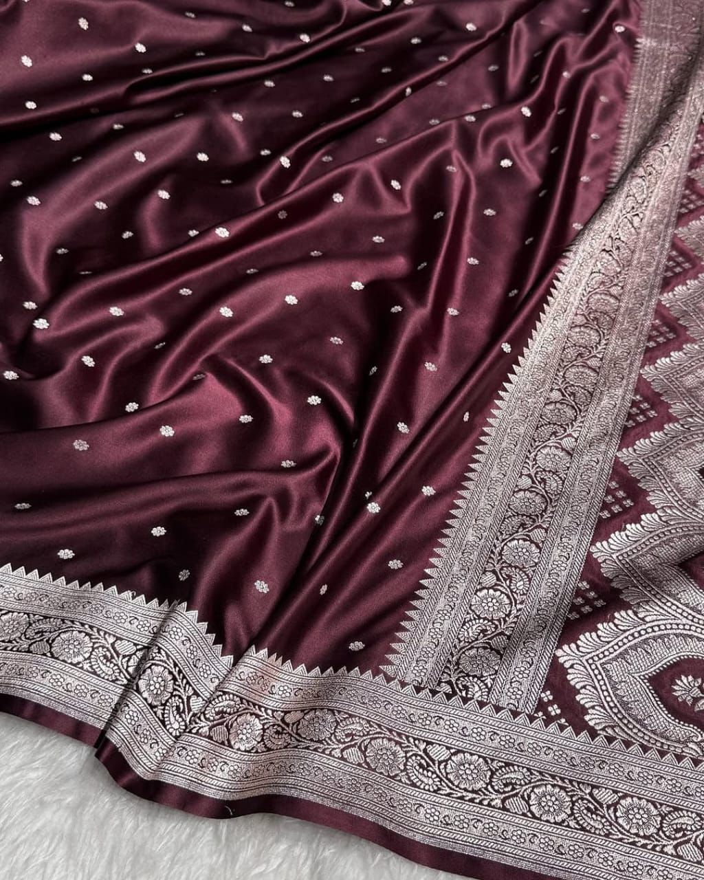 Banaras Mashru Katan Butta Saree