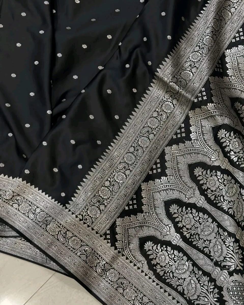 Banaras Mashru Katan Butta Saree