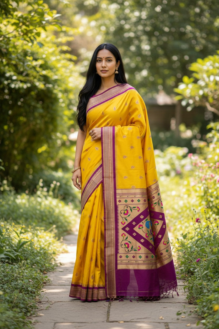 Ananya Peacock Paithani Saree
