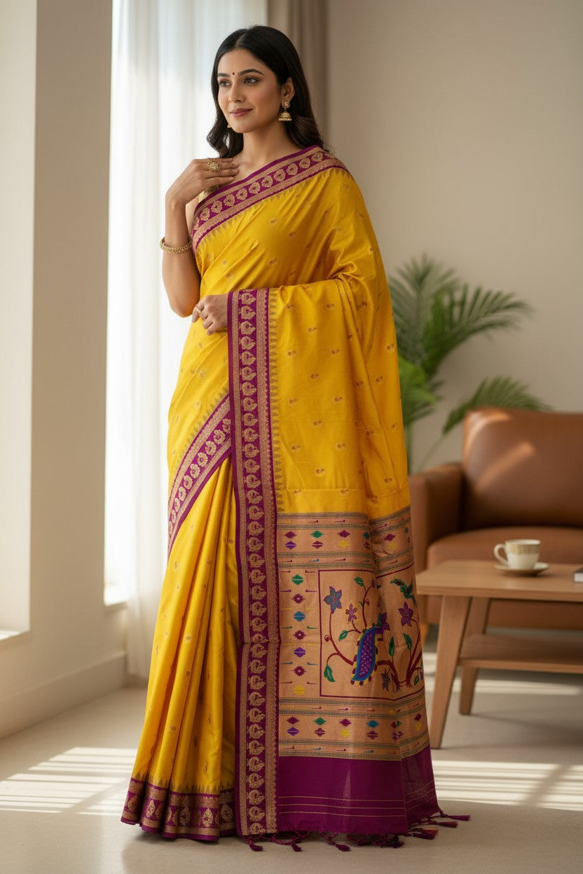 Gouri Gadwal Paithani Saree