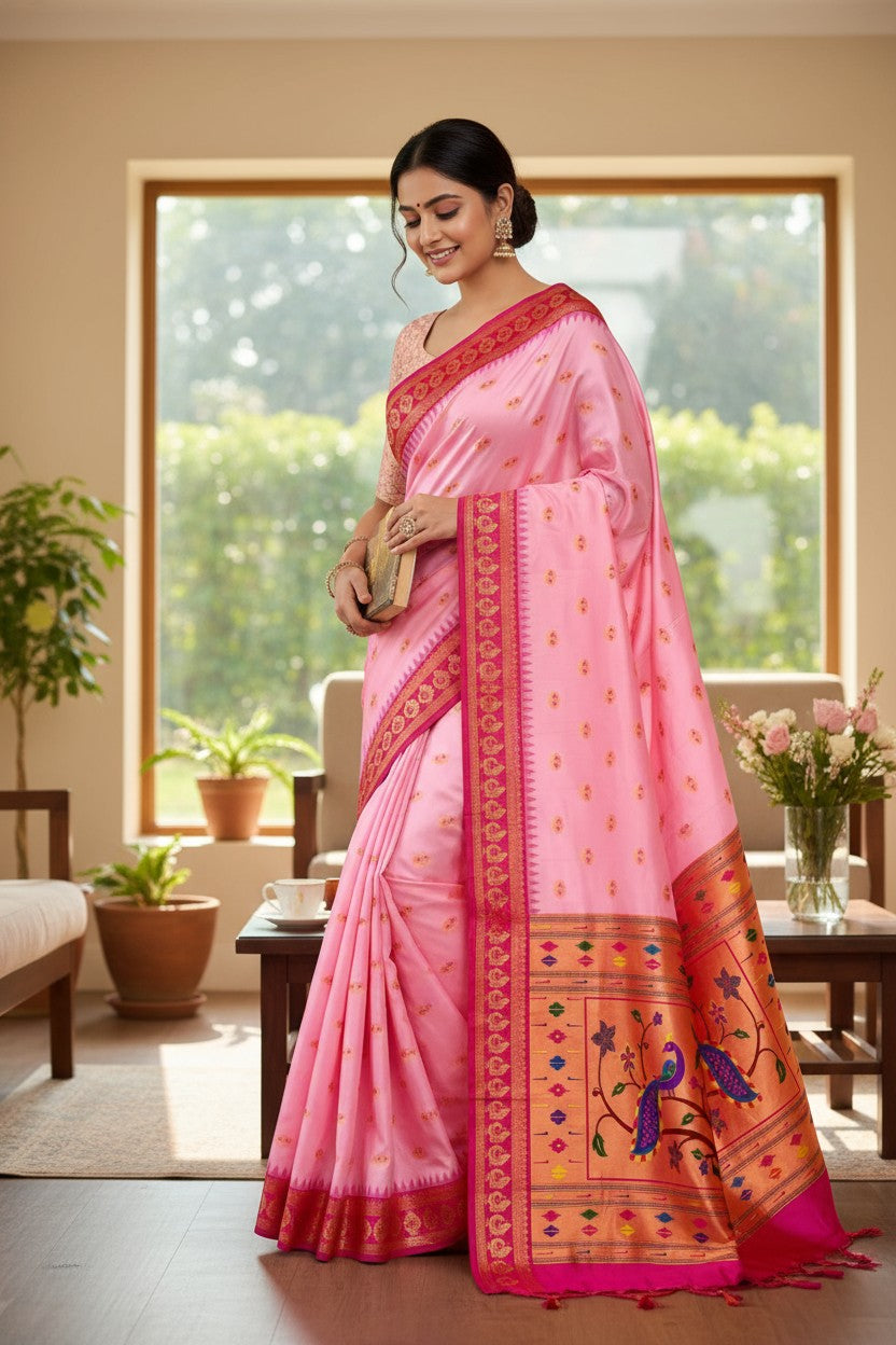 Gouri Gadwal Paithani Saree