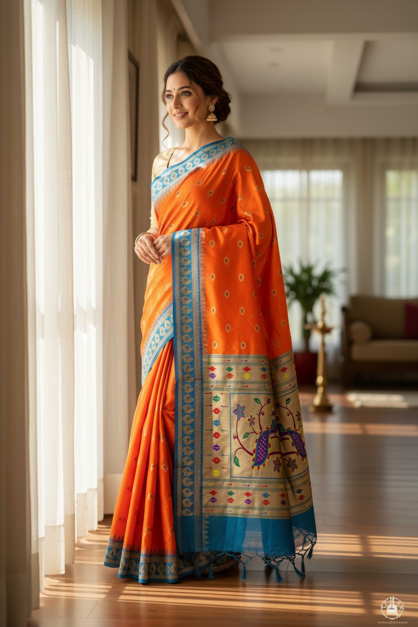 Gouri Gadwal Paithani Saree