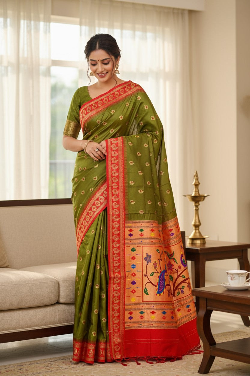 Gouri Gadwal Paithani Saree