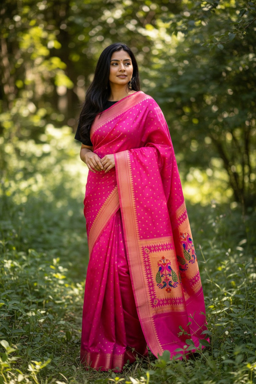 Bhoomi Kadiyal Paithani Saree